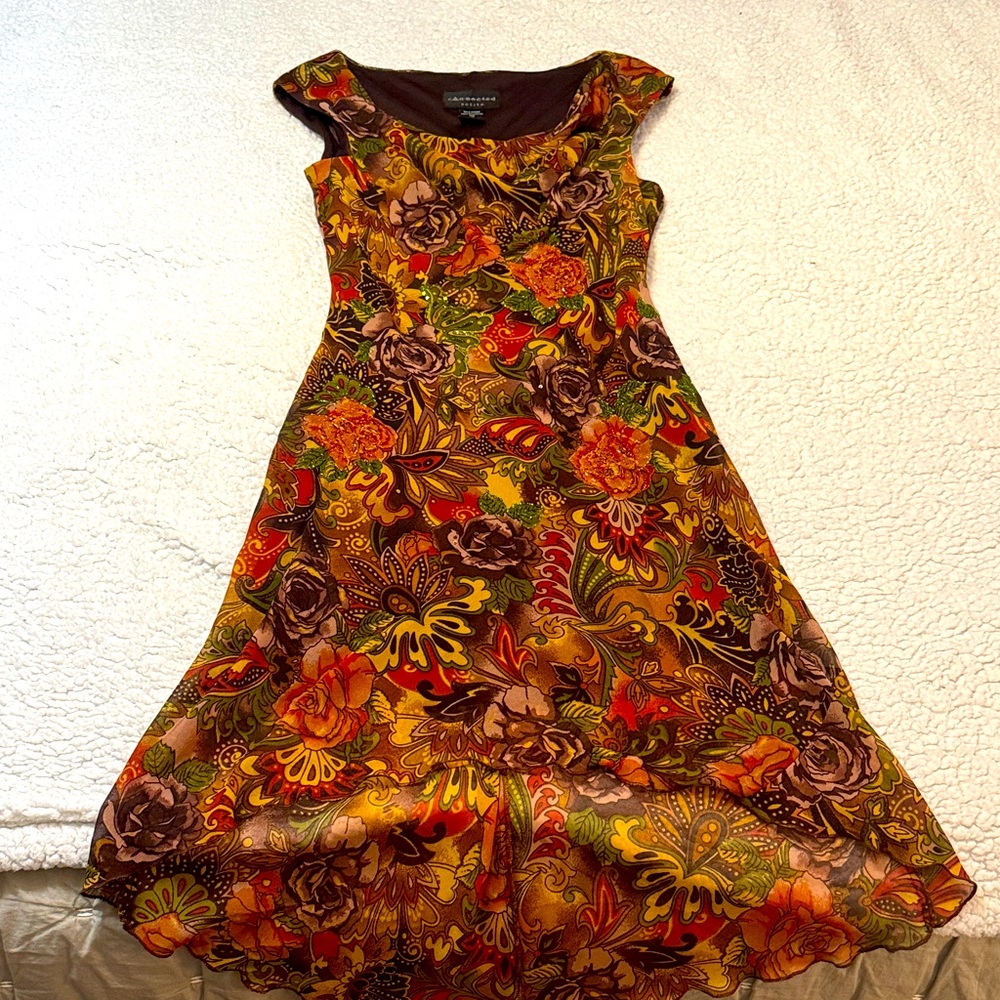 Connected Apparel High Low Vintage ‘90’s Floral Dress, size M